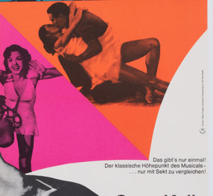 Singin in the Rain R1966 German A1 Film Movie Poster, Dorothea Fischer-Nosbisch - detail
