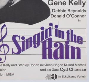 Singin in the Rain R1966 German A1 Film Movie Poster, Dorothea Fischer-Nosbisch - detail