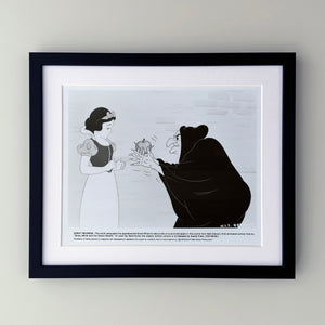 Snow White and the Seven Dwarfs 1937 Film Movie Press Publicity Still Framed