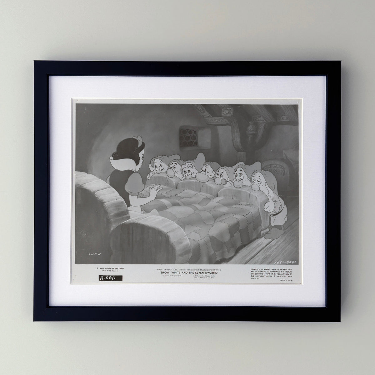 Snow White and the Seven Dwarfs 1937 Film Movie Press Publicity Still Framed