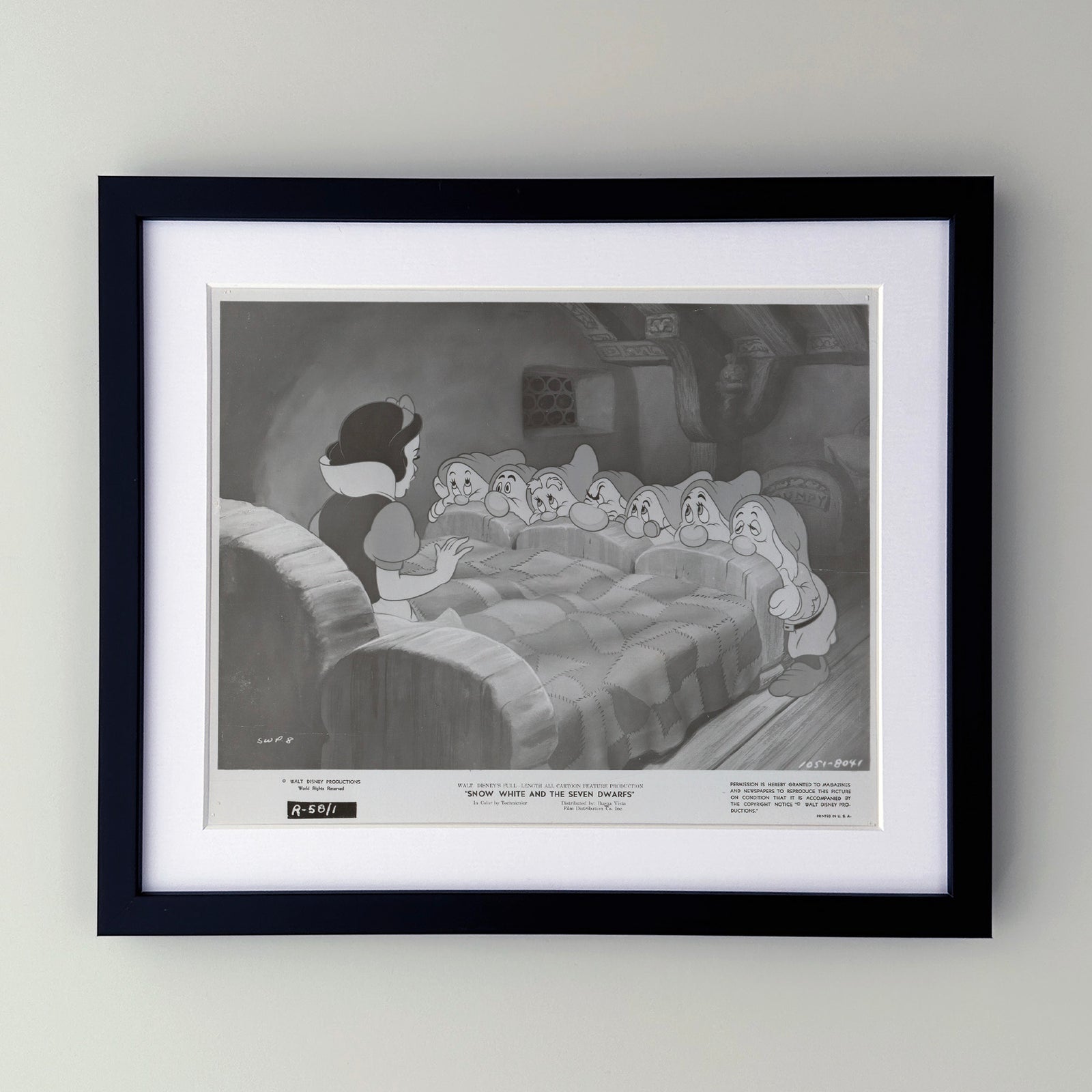 Snow White and the Seven Dwarfs 1937 Film Movie Press Publicity Still Framed