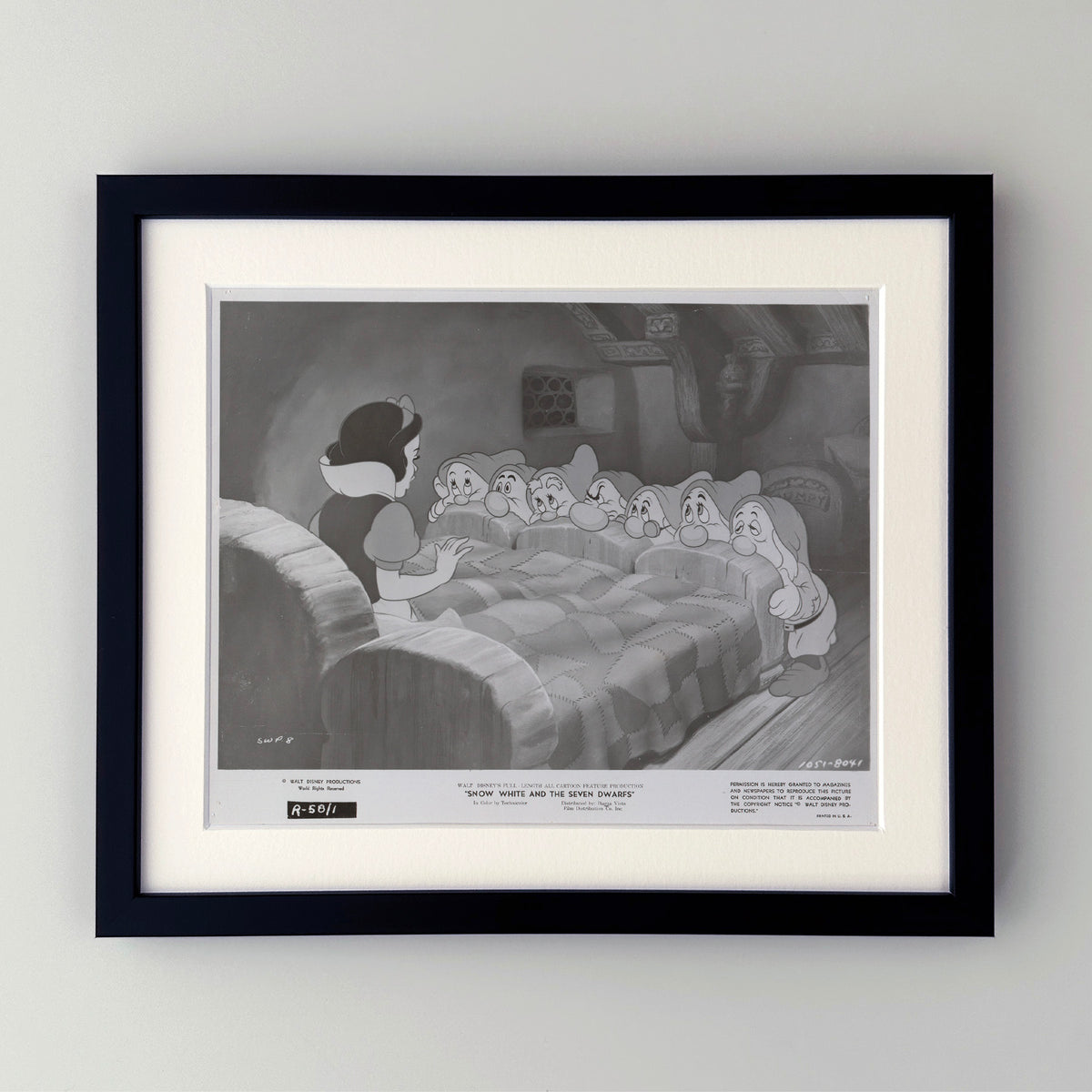 Snow White and the Seven Dwarfs 1937 Film Movie Press Publicity Still Framed