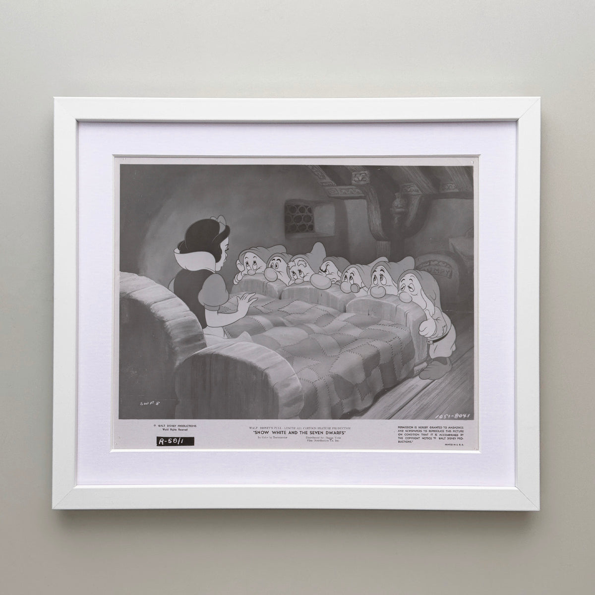 Snow White and the Seven Dwarfs 1937 Film Movie Press Publicity Still Framed