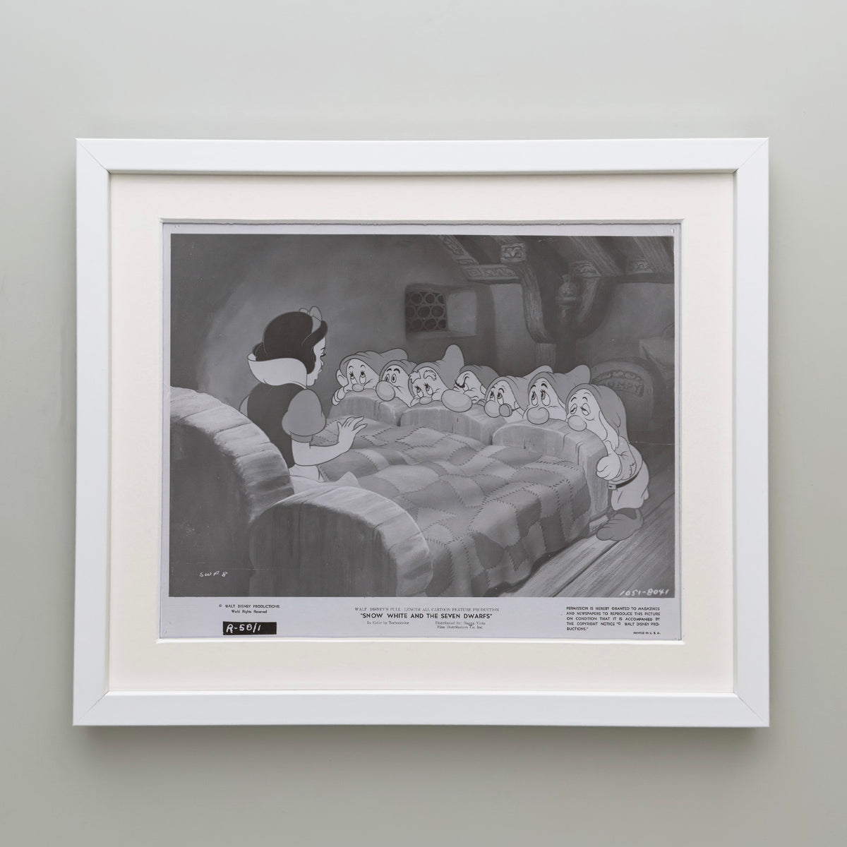 Snow White and the Seven Dwarfs 1937 Film Movie Press Publicity Still Framed