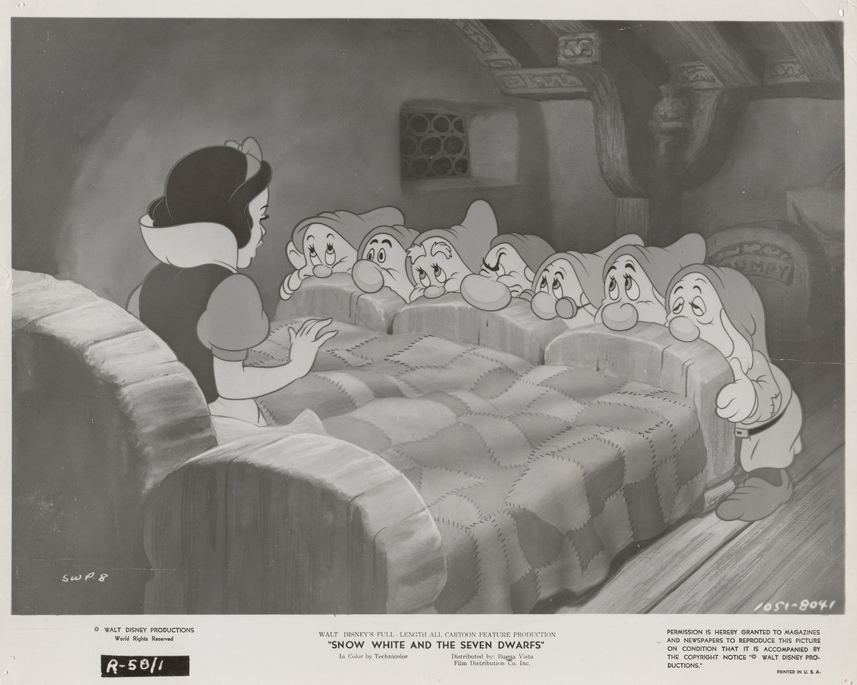 Snow White and the Seven Dwarfs 1937 Film Movie Press Publicity Still Framed