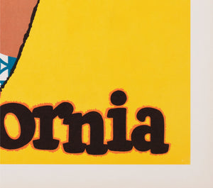 Southern California c1950s Santa Fe Railway Travel Poster - detail