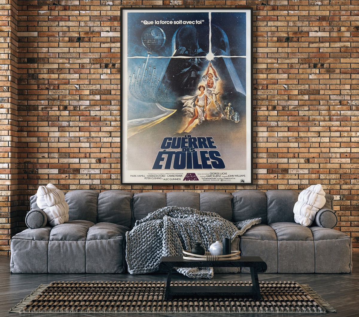 Star Wars 1977 French Grande Film Movie Poster, Tom Jung