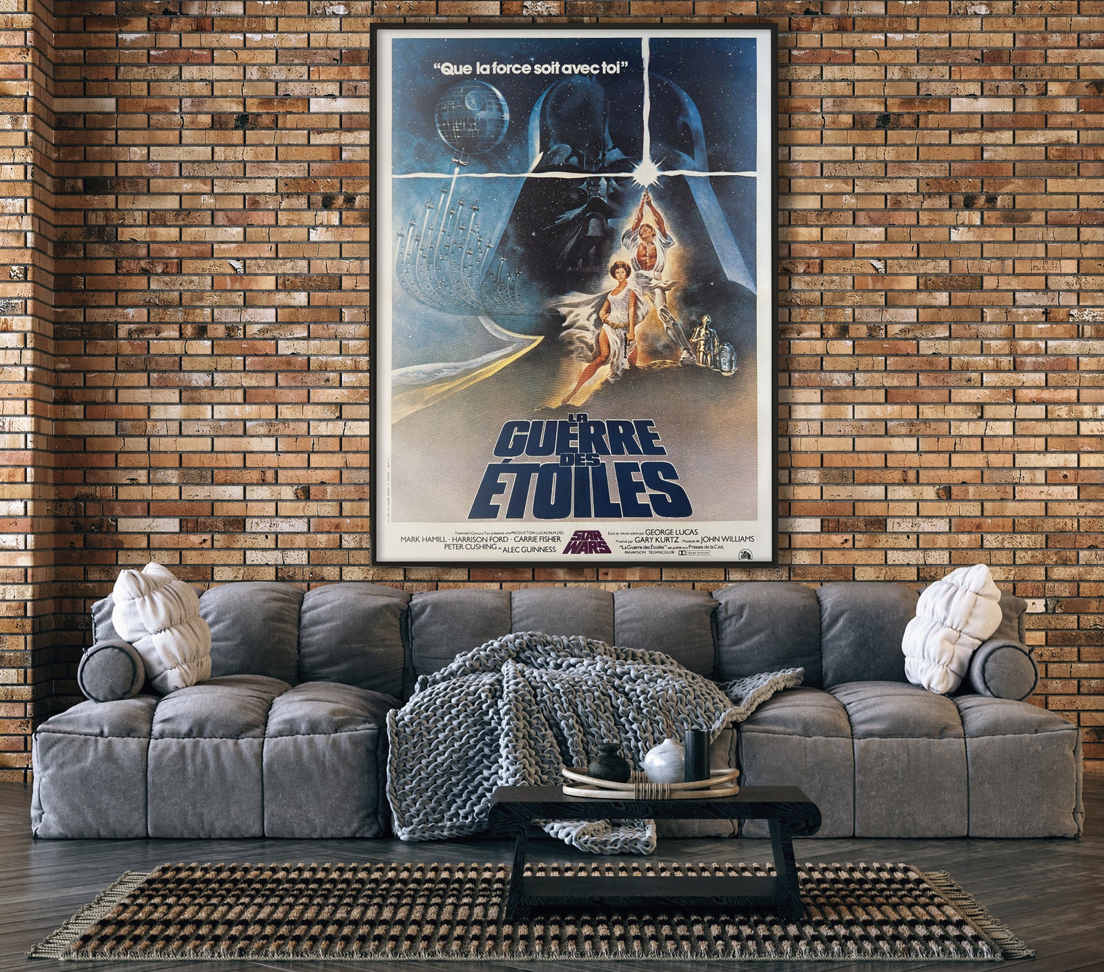 Star Wars 1977 French Grande Film Movie Poster, Tom Jung