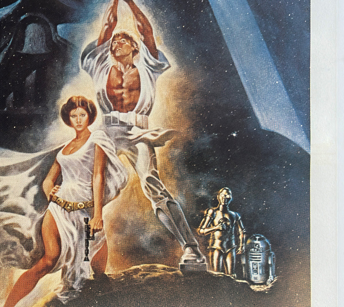 Star Wars 1977 French Grande Film Movie Poster, Tom Jung - detail
