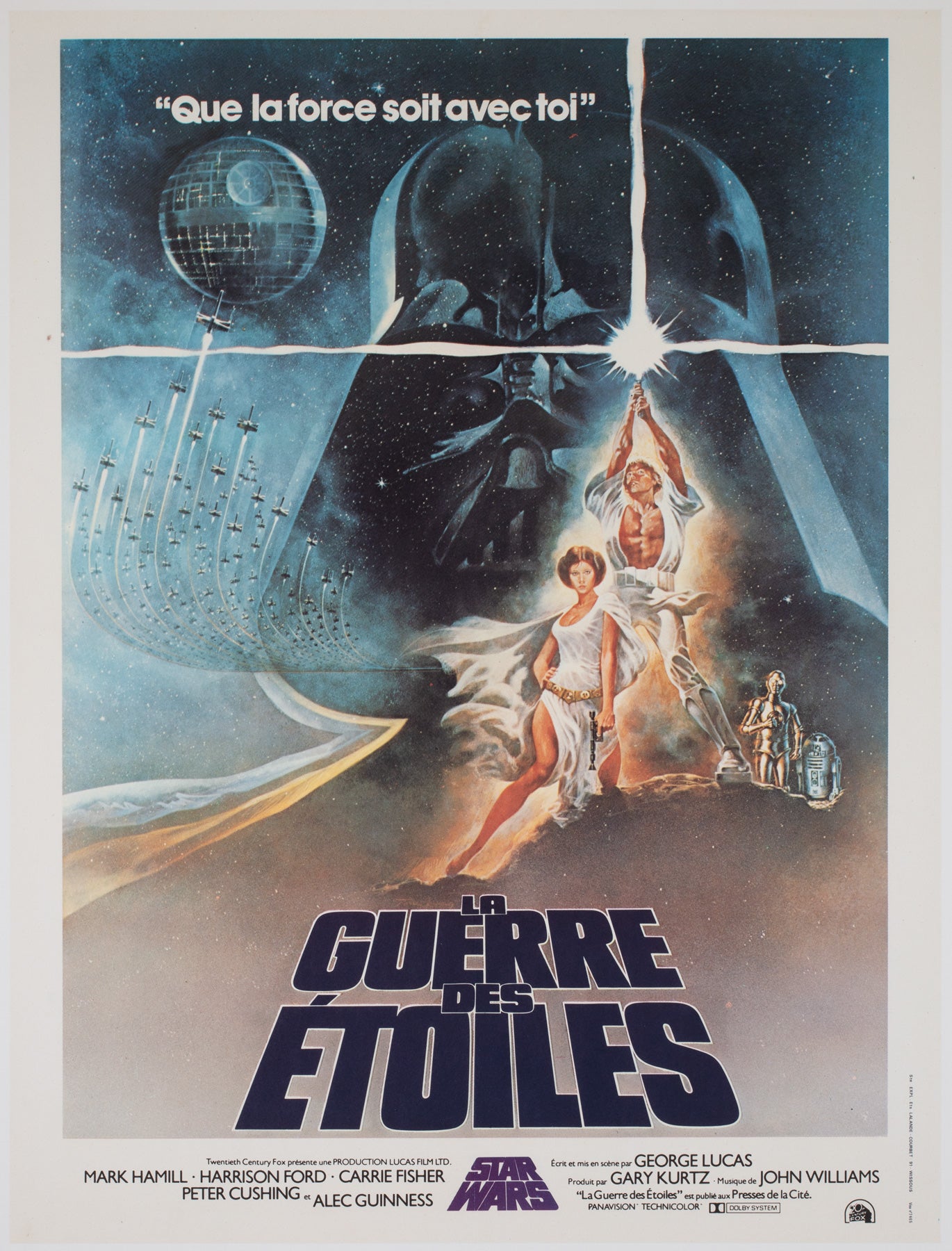 Star Wars 1977 French Moyenne Film Movie Poster, Tom Jung