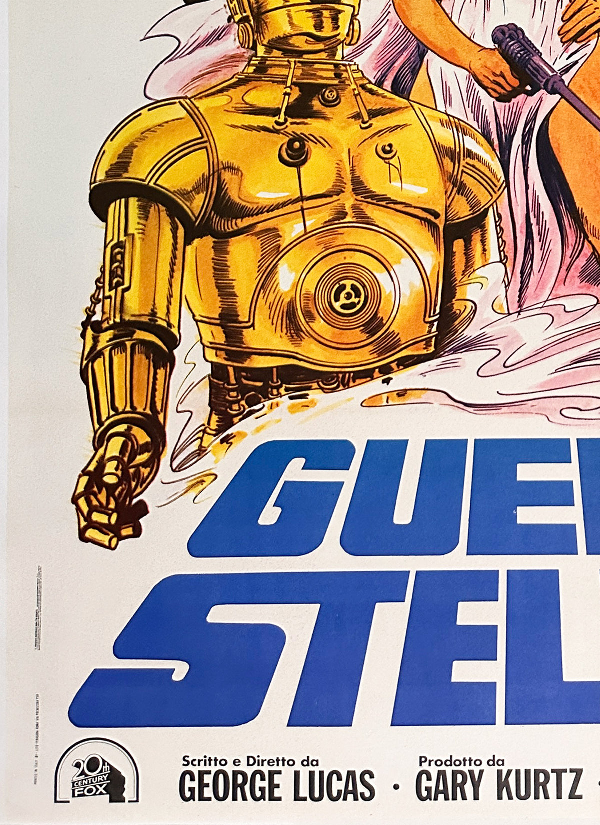 Star Wars 1977 Italian 2 Foglio Film Poster, Michelangelo Papuzza - detail