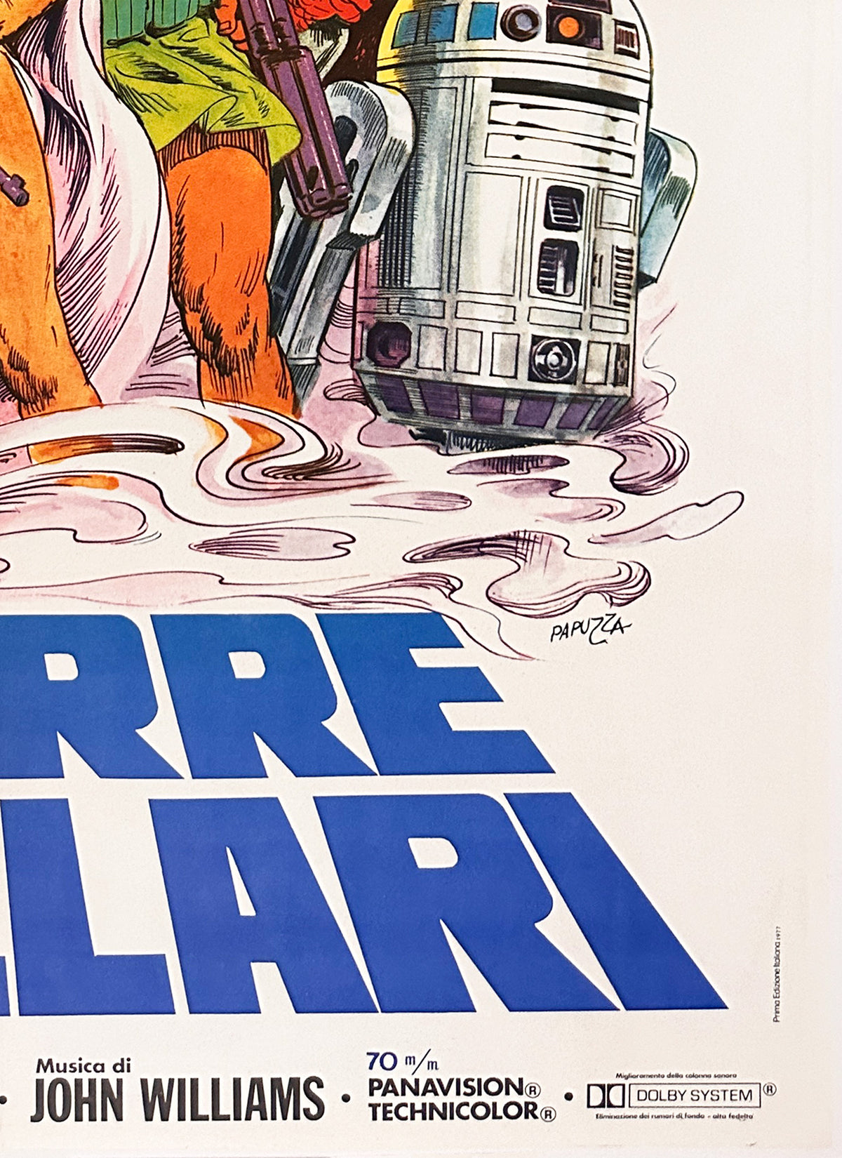 Star Wars 1977 Italian 2 Foglio Film Poster, Michelangelo Papuzza - detail