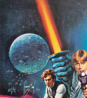 Star Wars 1977 Rolled UK Quad Style C Pre-Oscar Film Movie Poster, Tom Chantrell - detail