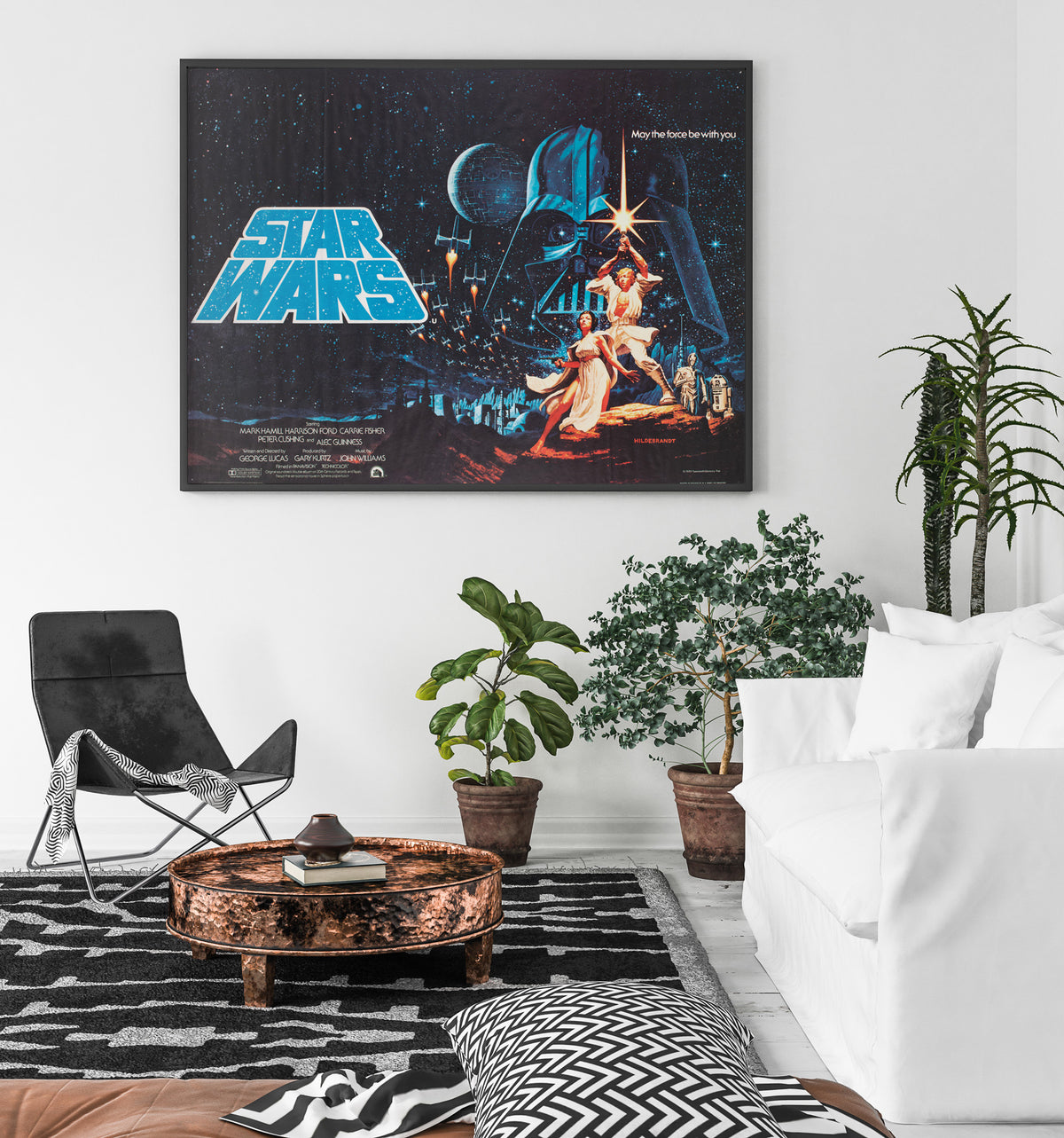 Star Wars 1977 UK Quad Film Movie Poster, Greg and Tim Hildebrandt