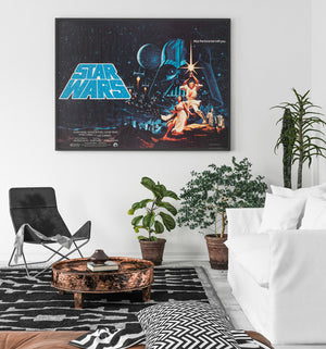 Star Wars 1977 UK Quad Film Movie Poster, Greg and Tim Hildebrandt