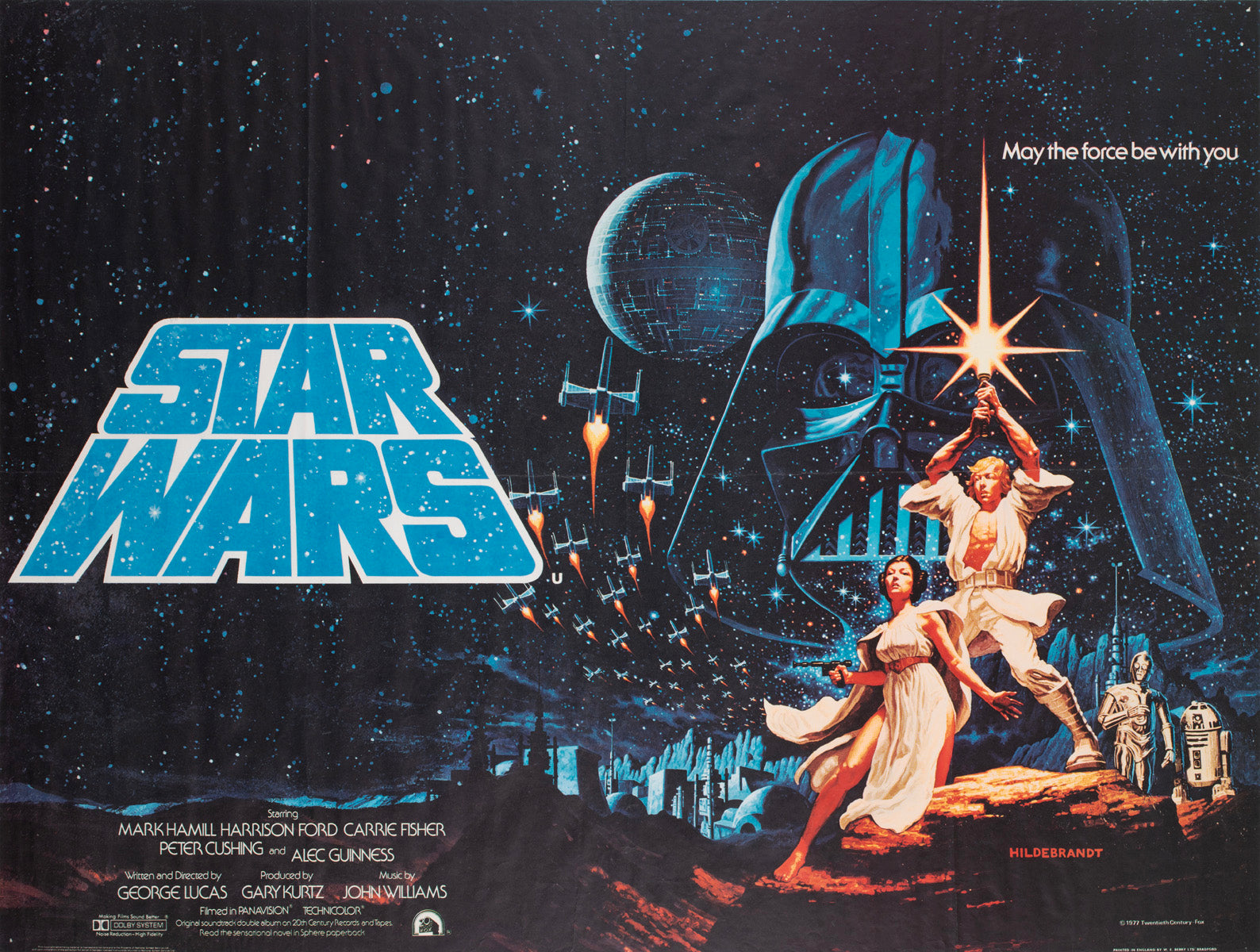 Star Wars 1977 UK Quad Film Movie Poster, Greg and Tim Hildebrandt