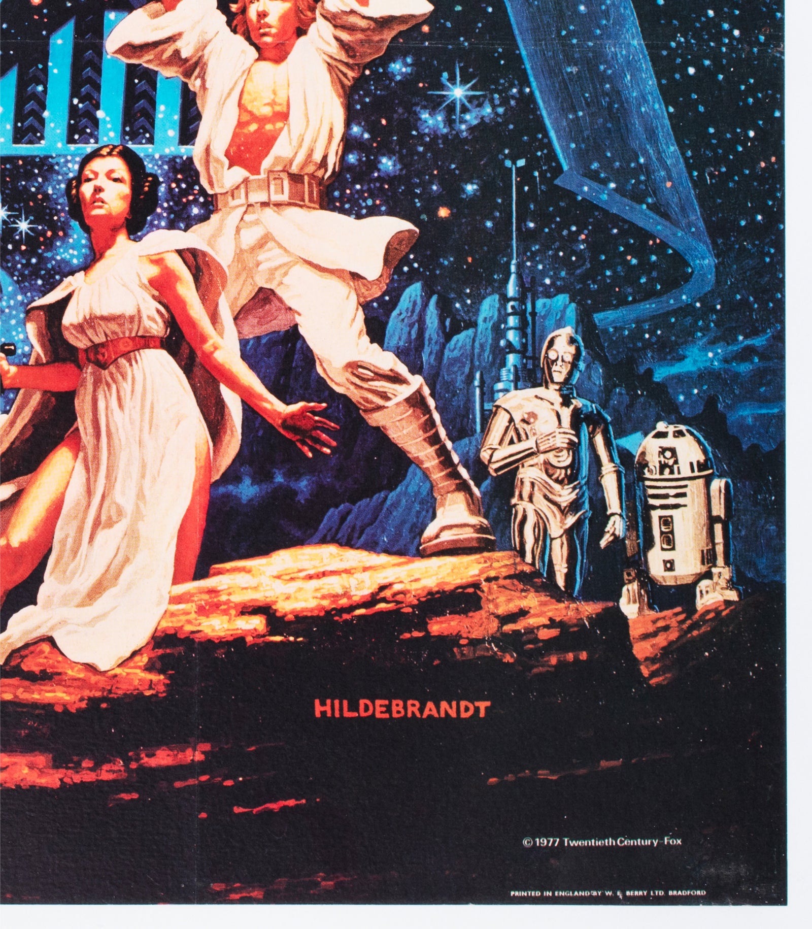 Star Wars 1977 Italian 2 Foglio Film Poster Michelangelo Papuzza - detail