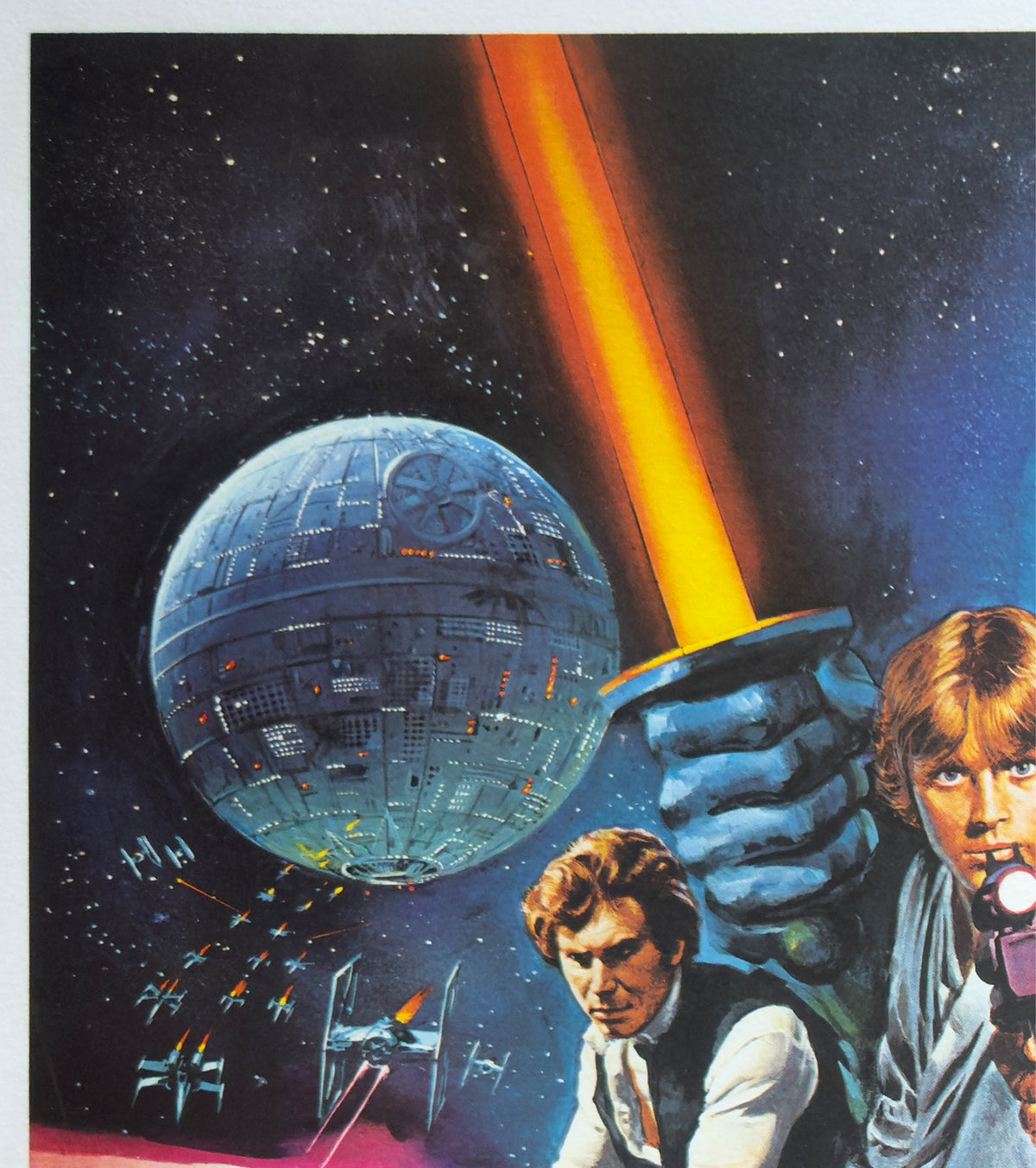 Star Wars 1977 UK Quad Film Poster Greg and Tim Hildebrandt - detail