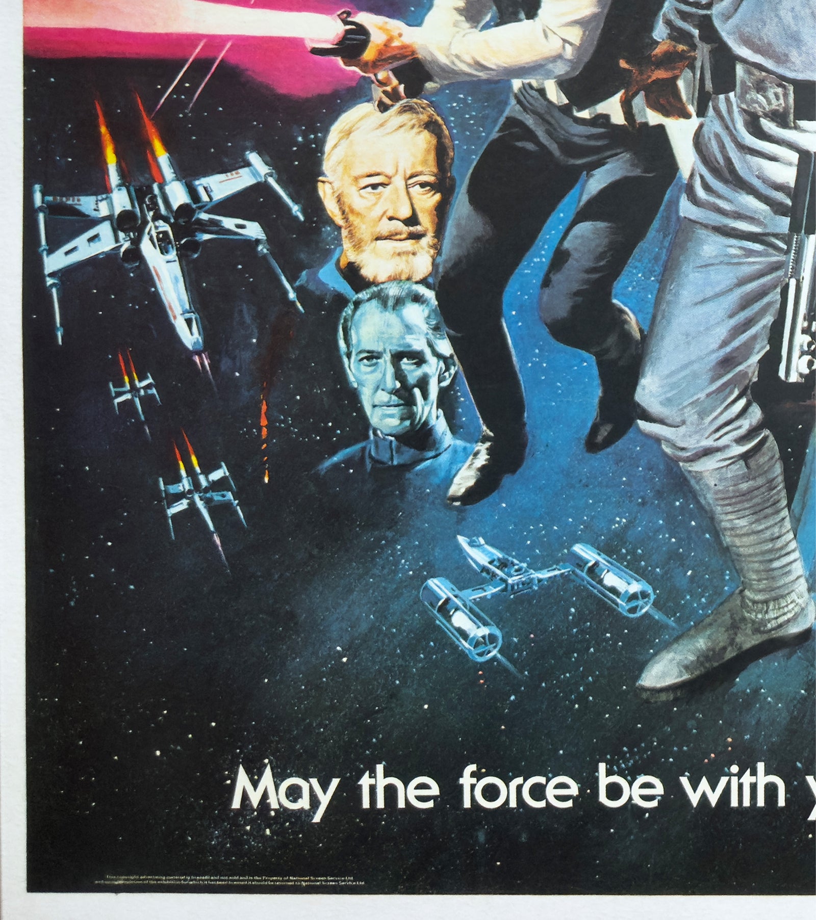 Star Wars 1977 UK Quad Film Poster Greg and Tim Hildebrandt - detail