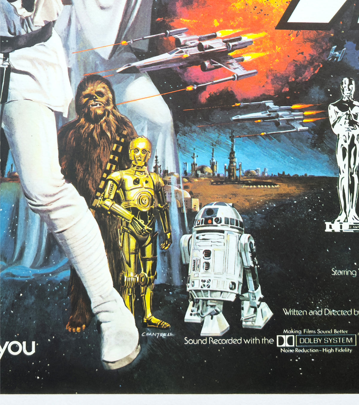 Star Wars 1977 UK Quad Film Poster Greg and Tim Hildebrandt - detail