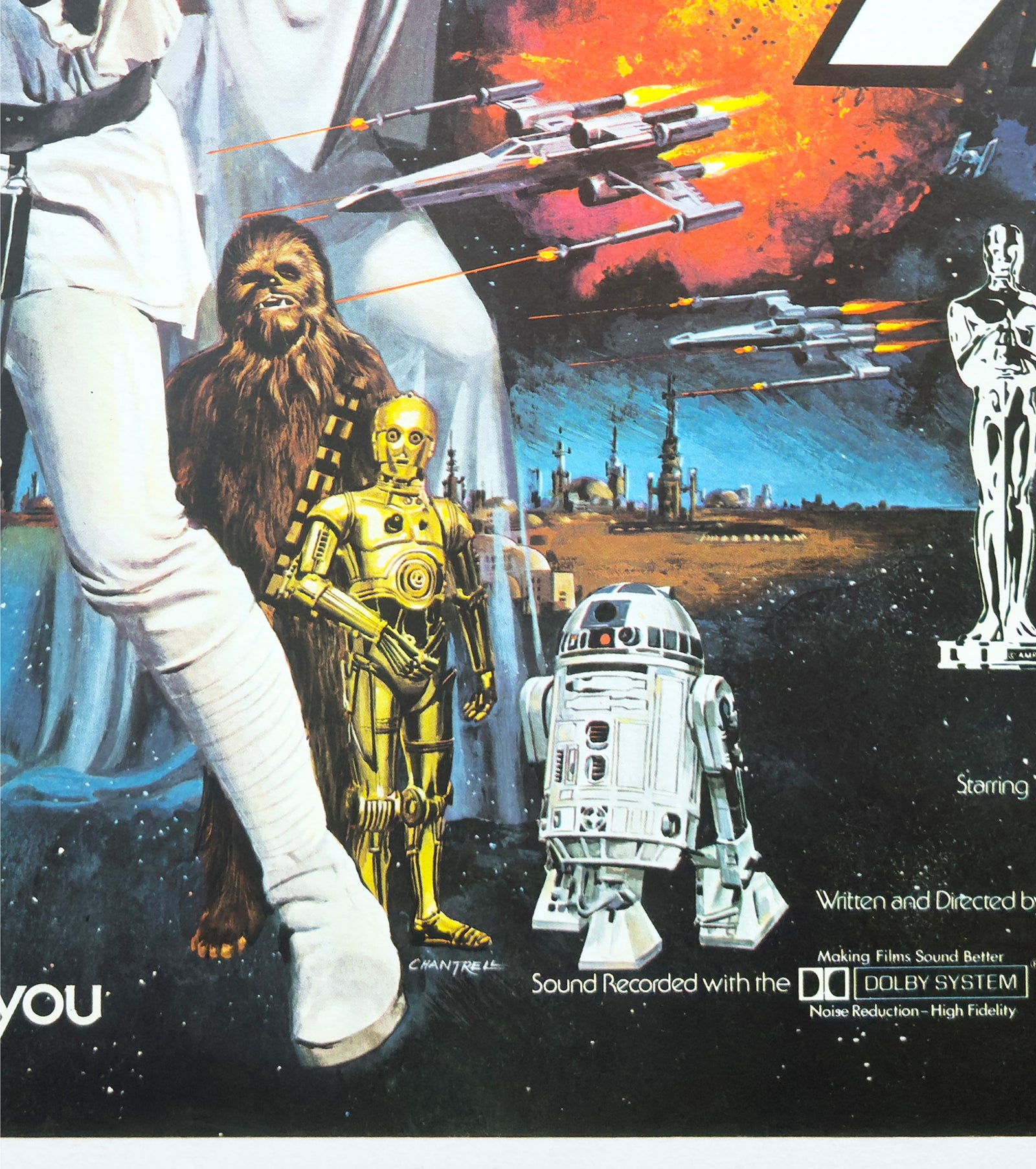 Star Wars 1977 UK Quad Film Poster Greg and Tim Hildebrandt - detail