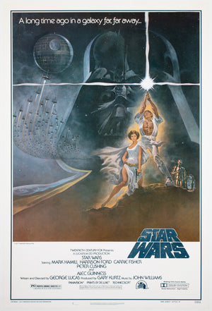 Star Wars 1977 US 1 Sheet 1st Printing Film Movie Poster, Tom Jung