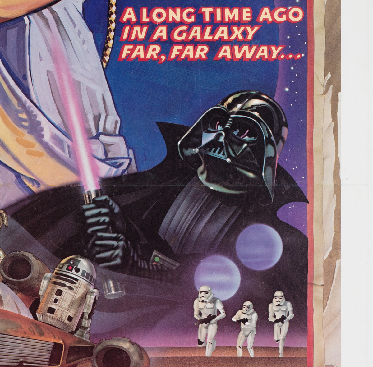 Star Wars 1977 US 1 Sheet Style D Film Movie Poster, Drew Struzen - detail