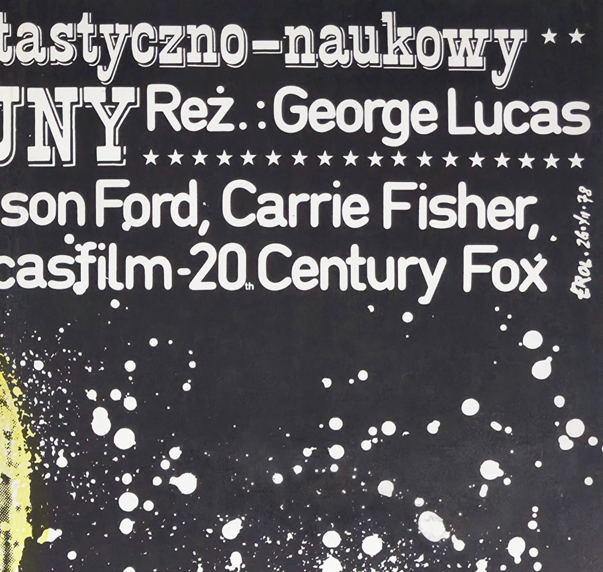 Star Wars 1979 Polish B1 Film Poster Jakub Erol - detail