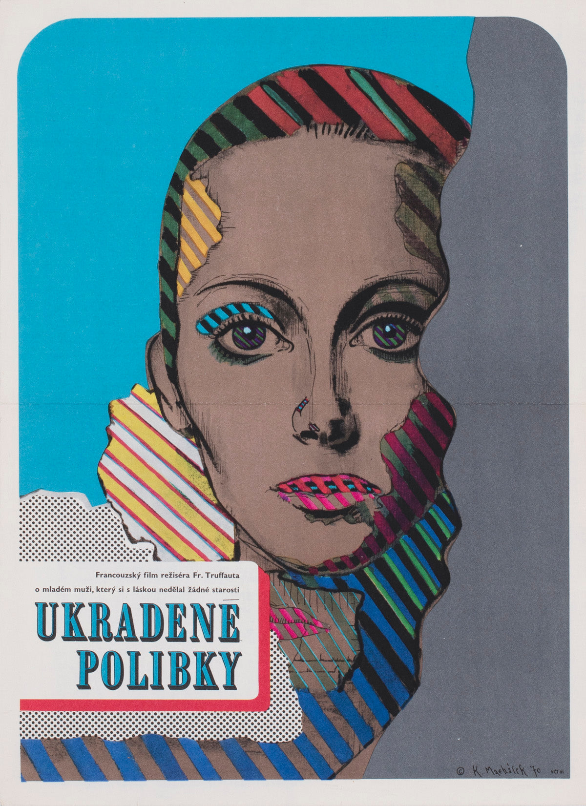 Stolen Kisses 1970 Czech A3 Film Poster Karel Machalek