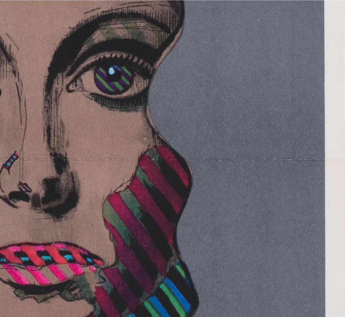 Stolen Kisses 1970 Czech A3 Film Poster Karel Machalek - detail