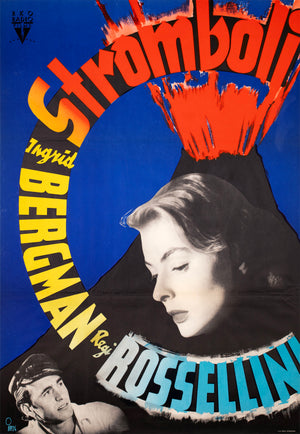 Stromboli 1950 Swedish Film Poster Gösta Åberg