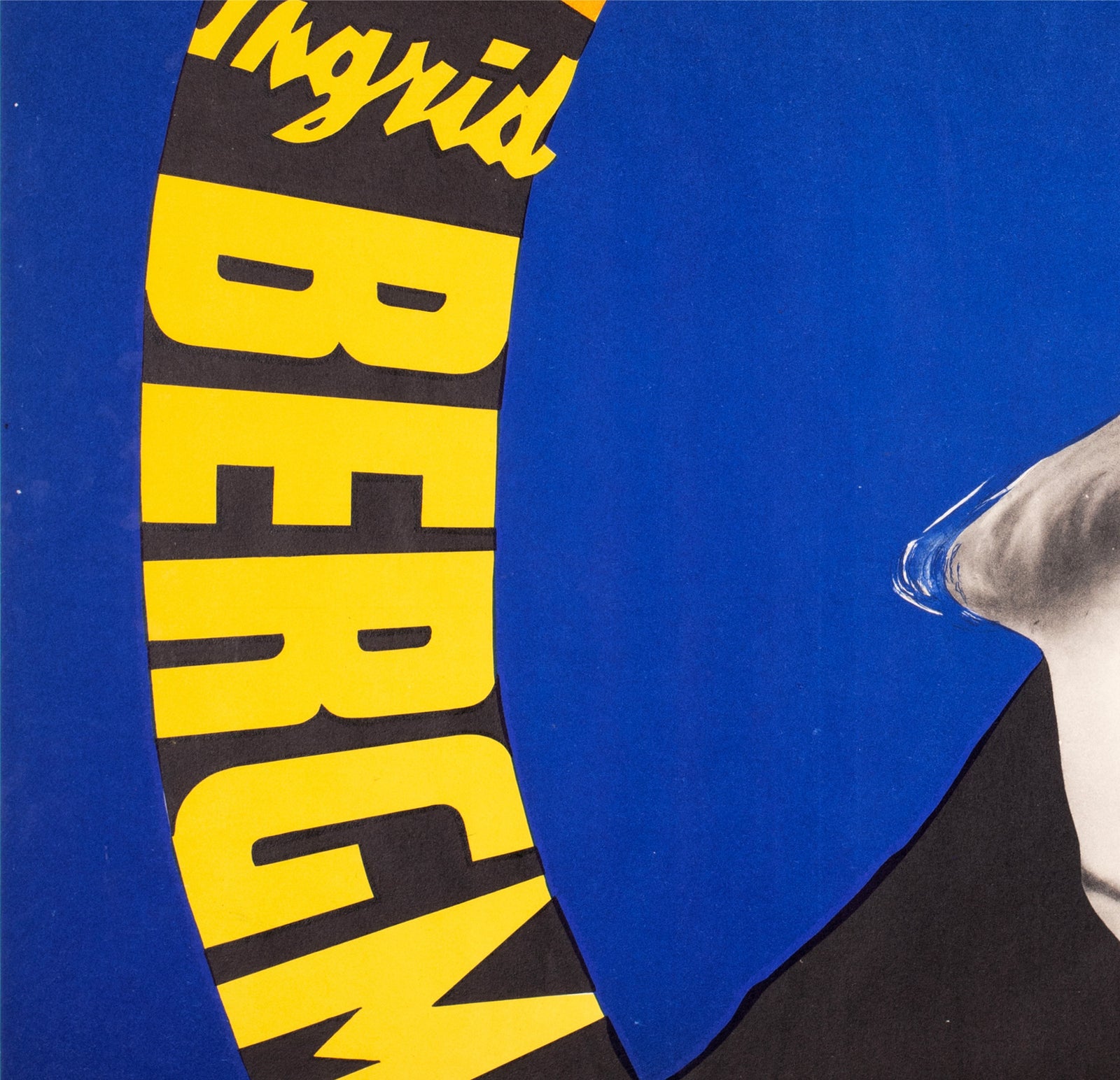 Stromboli 1950 Swedish Film Poster Gösta Åberg - detail