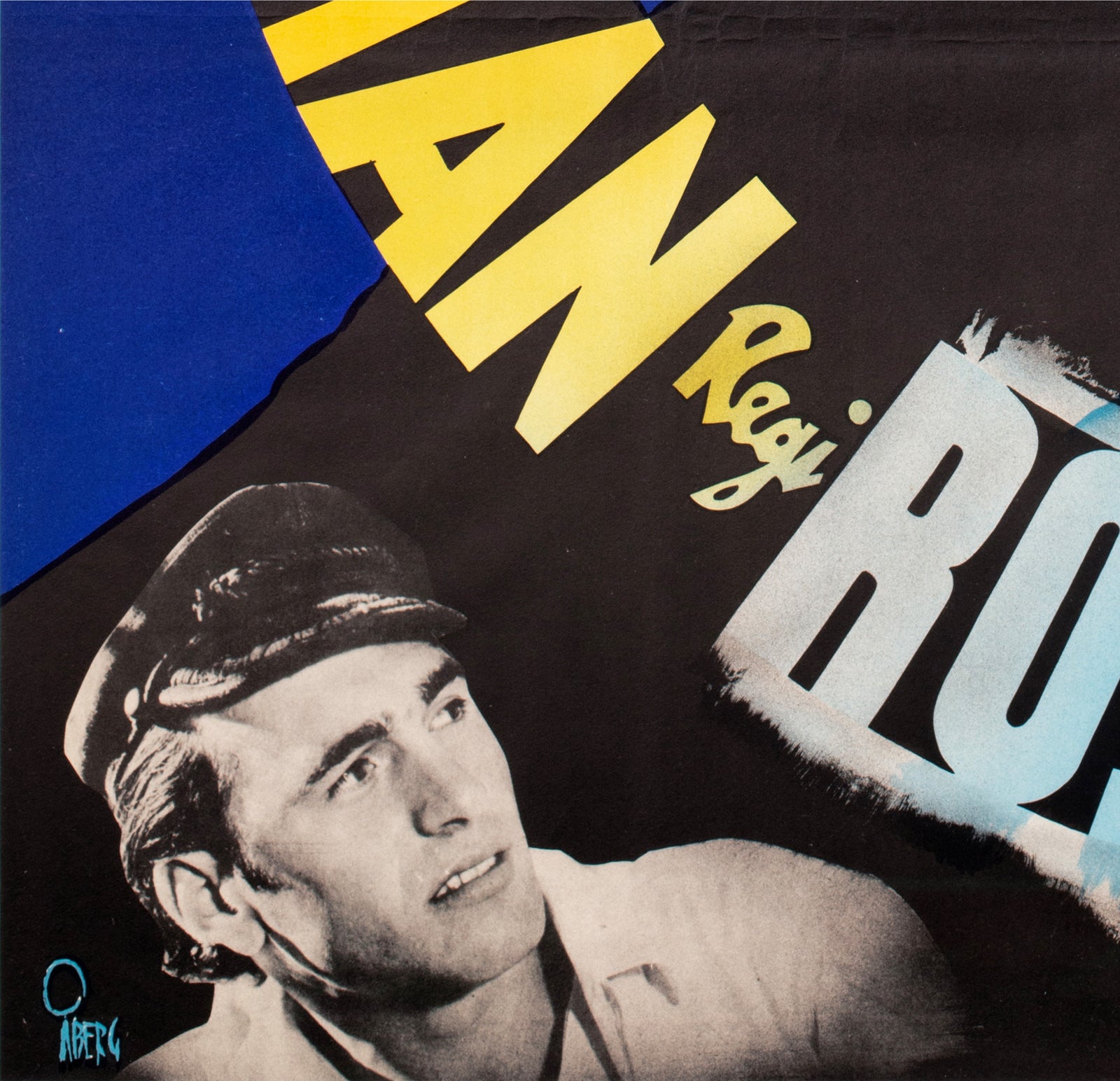 Stromboli 1950 Swedish Film Poster Gösta Åberg - detail
