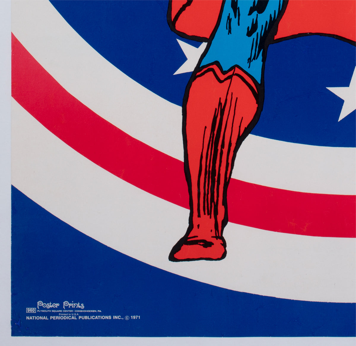 Superman 1971 Vintage Bullseye Peace Panel Poster Swan and Anderson - detail