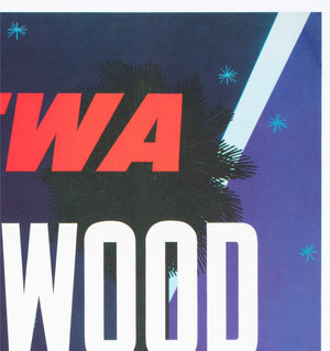 TWA Hollywood c1960s Travel Poster David Klein - detail