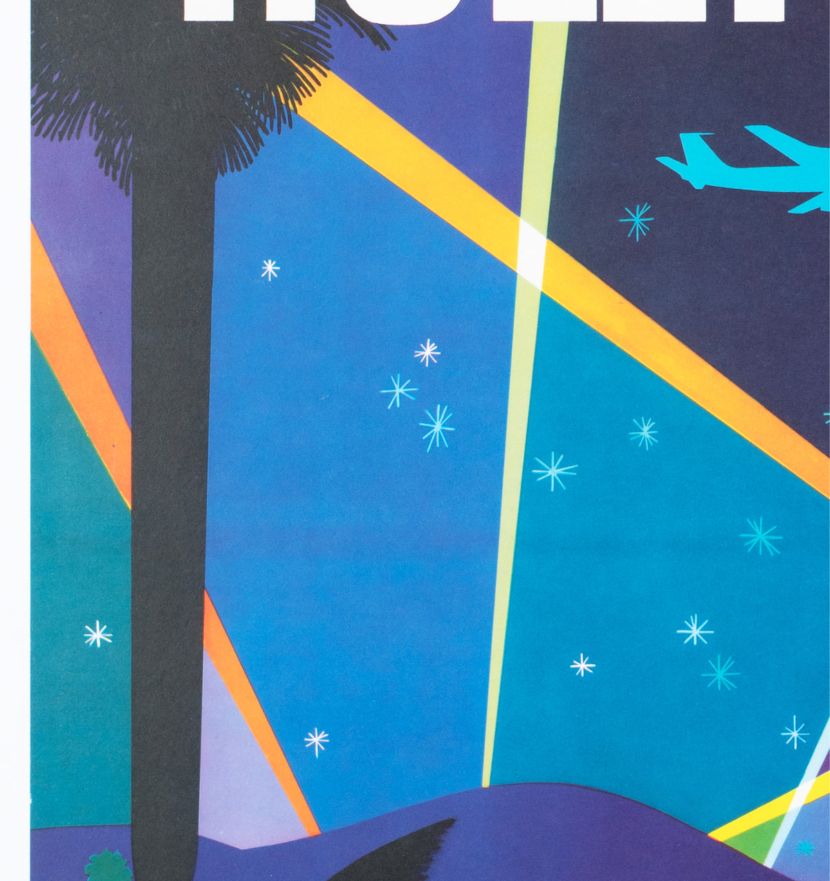 TWA Hollywood c1960s Travel Poster David Klein - detail