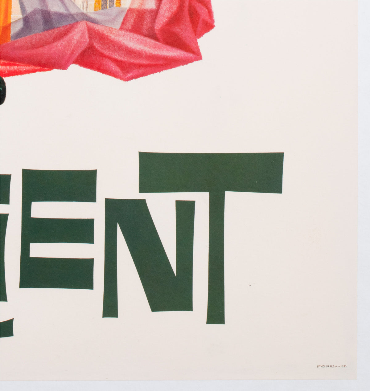 TWA Orient 1960s Airline Travel Advertising Poster David Klein - detail