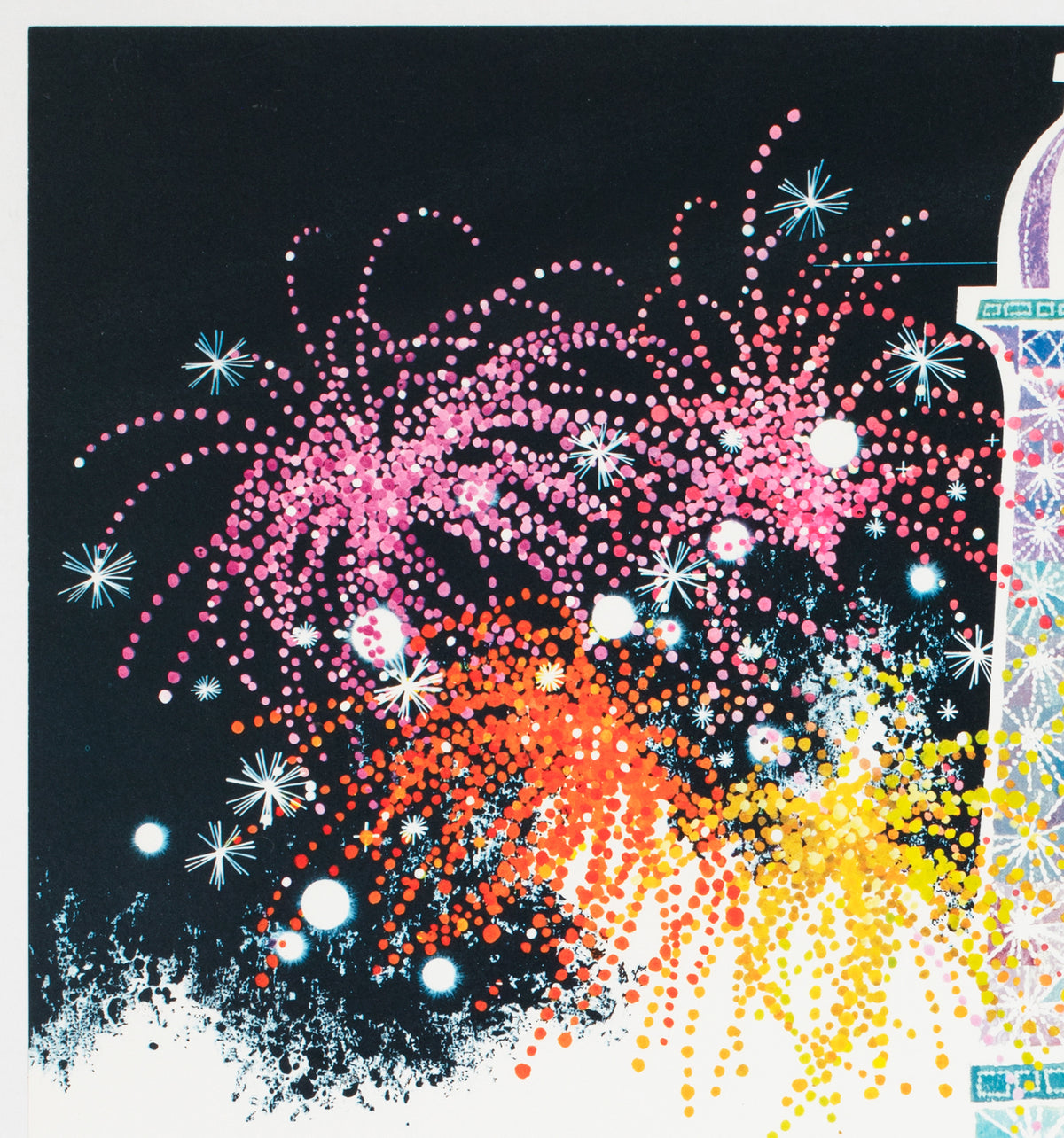 TWA Paris 1962 Airline Travel Advertising Poster David Klein - detail