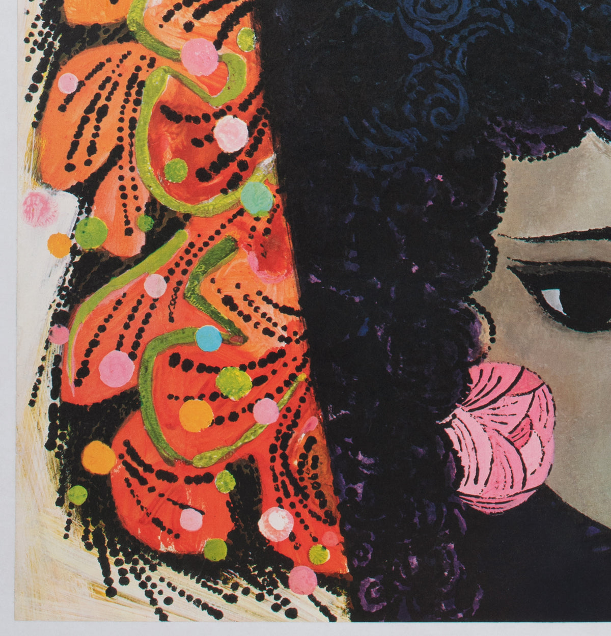 TWA Spain 1960s Airline Travel Advertising Poster, David Klein - detail