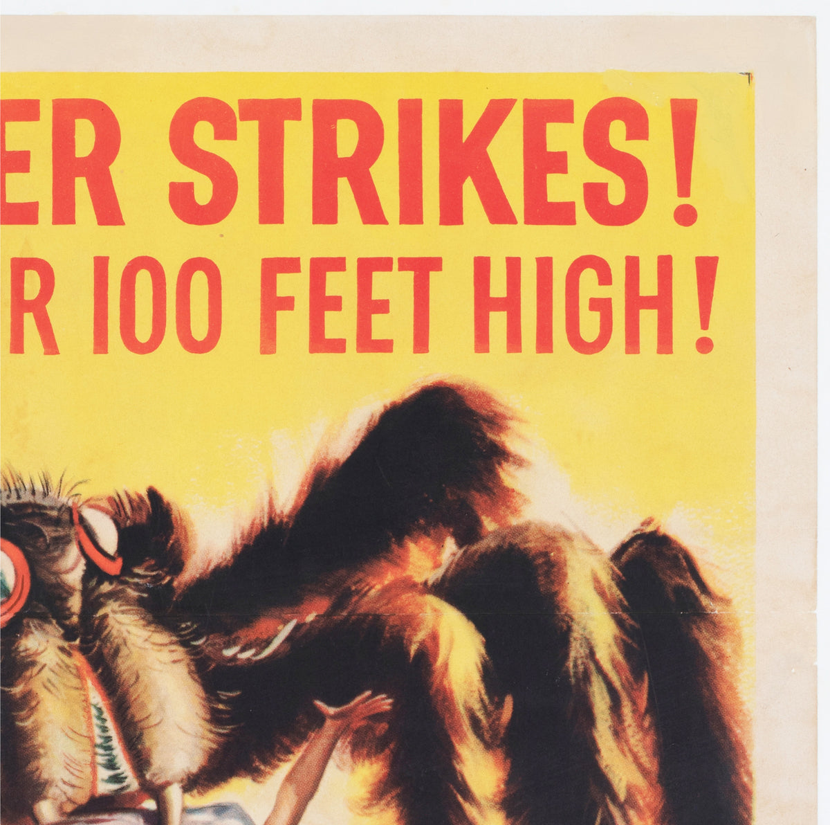 Tarantula 1955 US 1 Sheet Film Movie Poster, Reynold Brown - detail