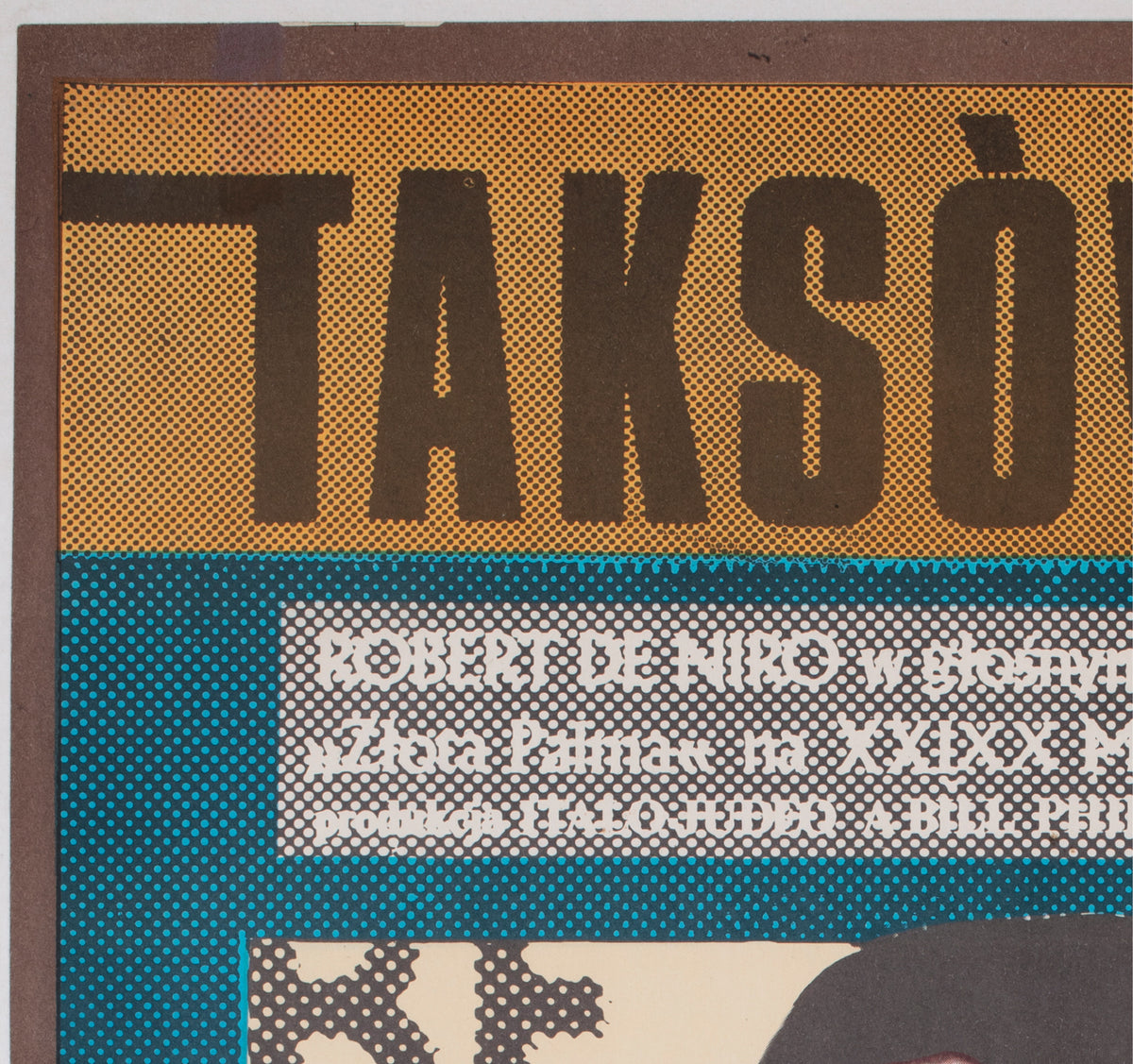 Taxi Driver 1978 Polish B1 Film Movie Poster, Andrzej Klimowski - detail