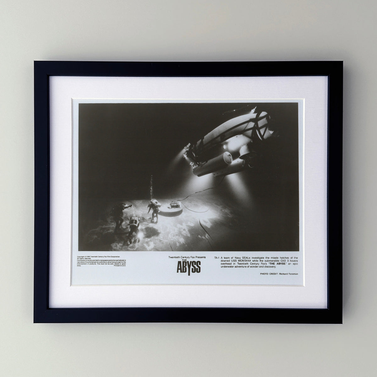 The Abyss 1989 Film Movie Press Publicity Still Framed