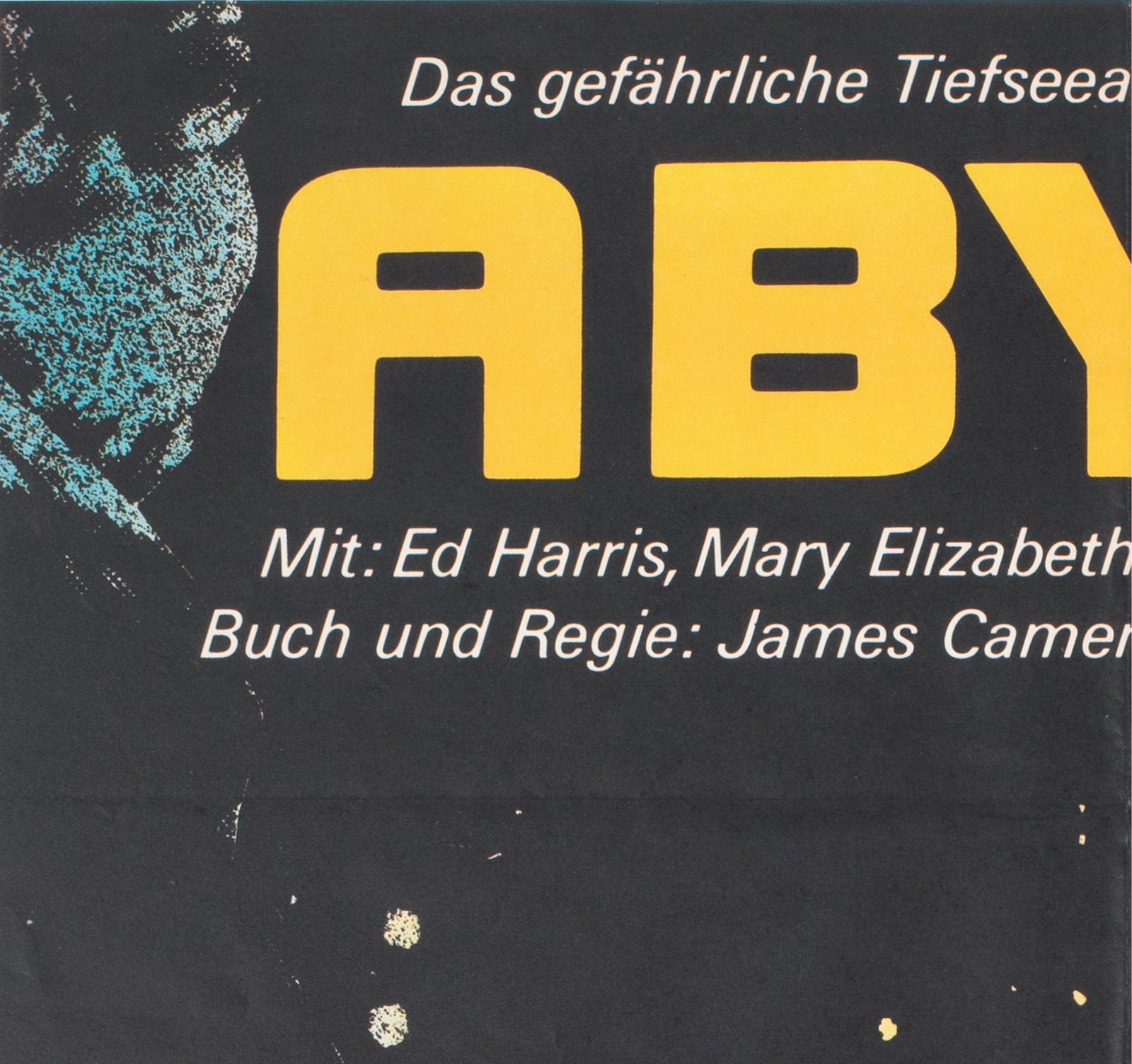 the abyss 1990 east german a1 film movie poster - detail