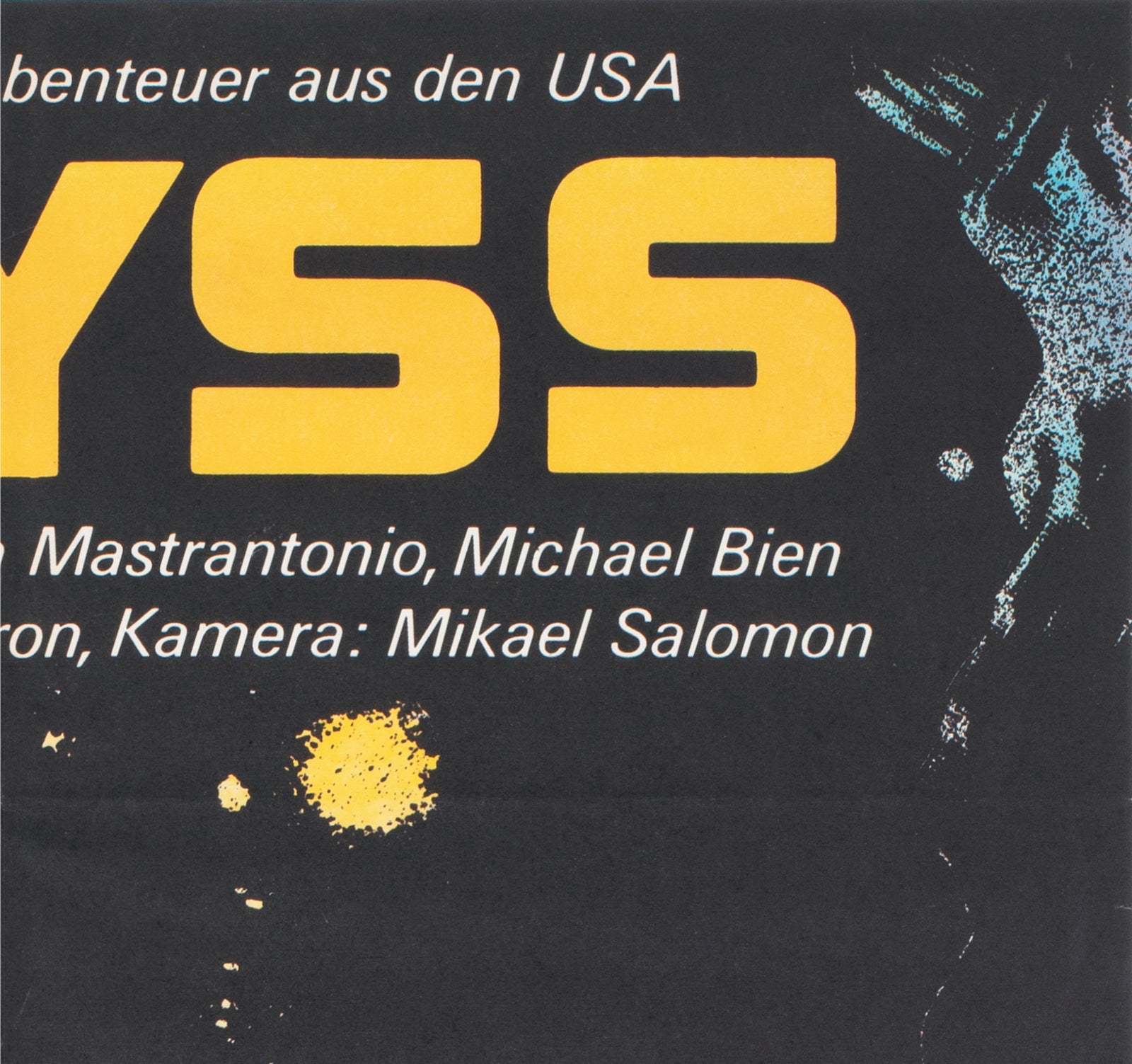 the abyss 1990 east german a1 film movie poster - detail