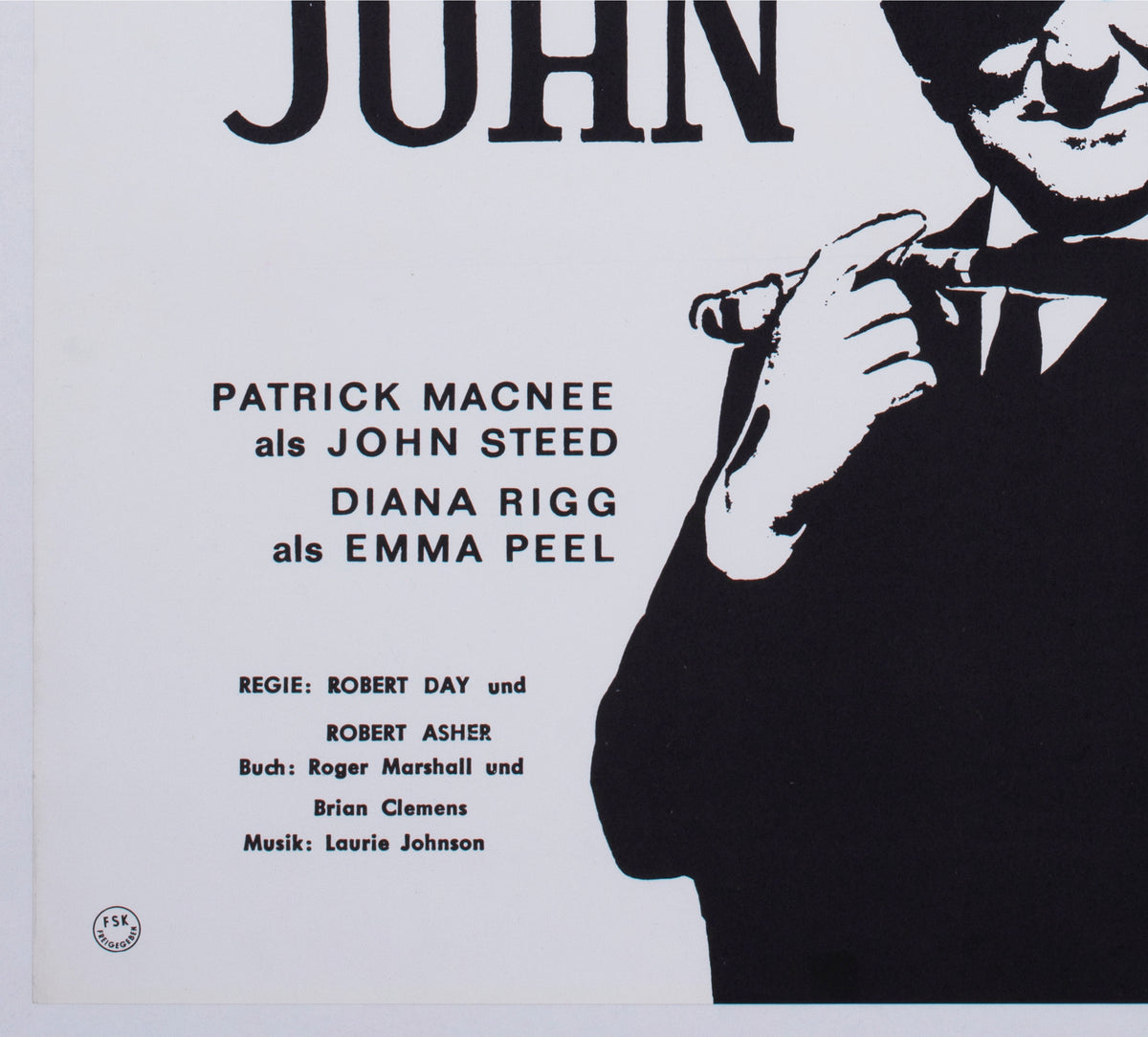 The Avengers 1968 German Film Movie Poster - detail