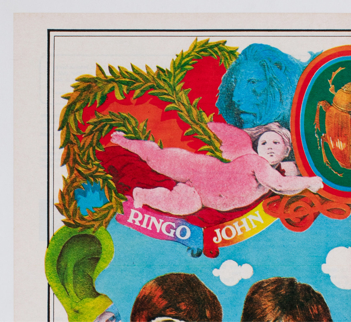 The Beatles 1973 Tintin French Magazine Poster Sgt Pepper