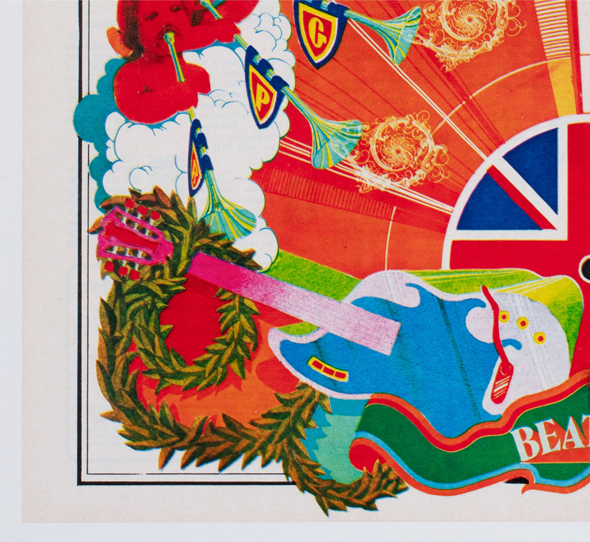 The Beatles 1973 Tintin French Magazine Poster Sgt Pepper