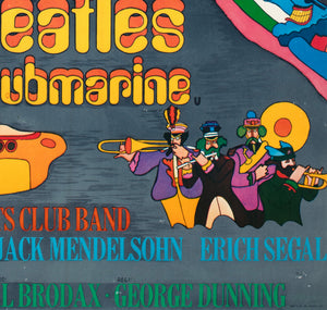 The Beatles Yellow Submarine 1968 Swedish Film Poster Heinz Edelmann - detail