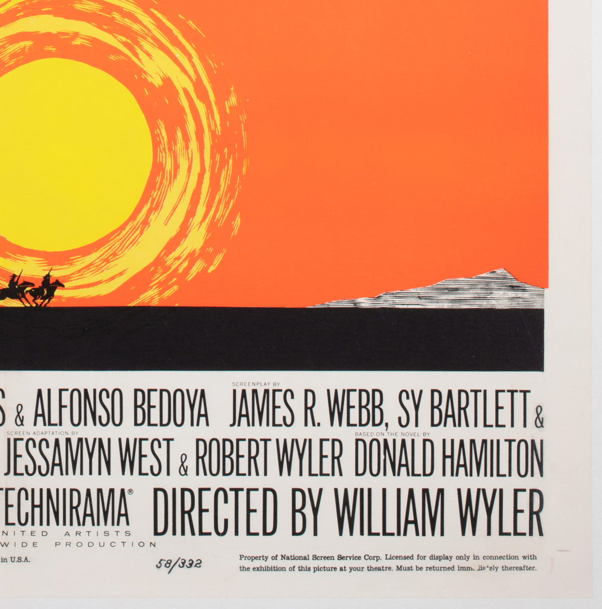 The Big Country 1958 US 1 Sheet Style B Film Movie Poster, Saul Bass - detail