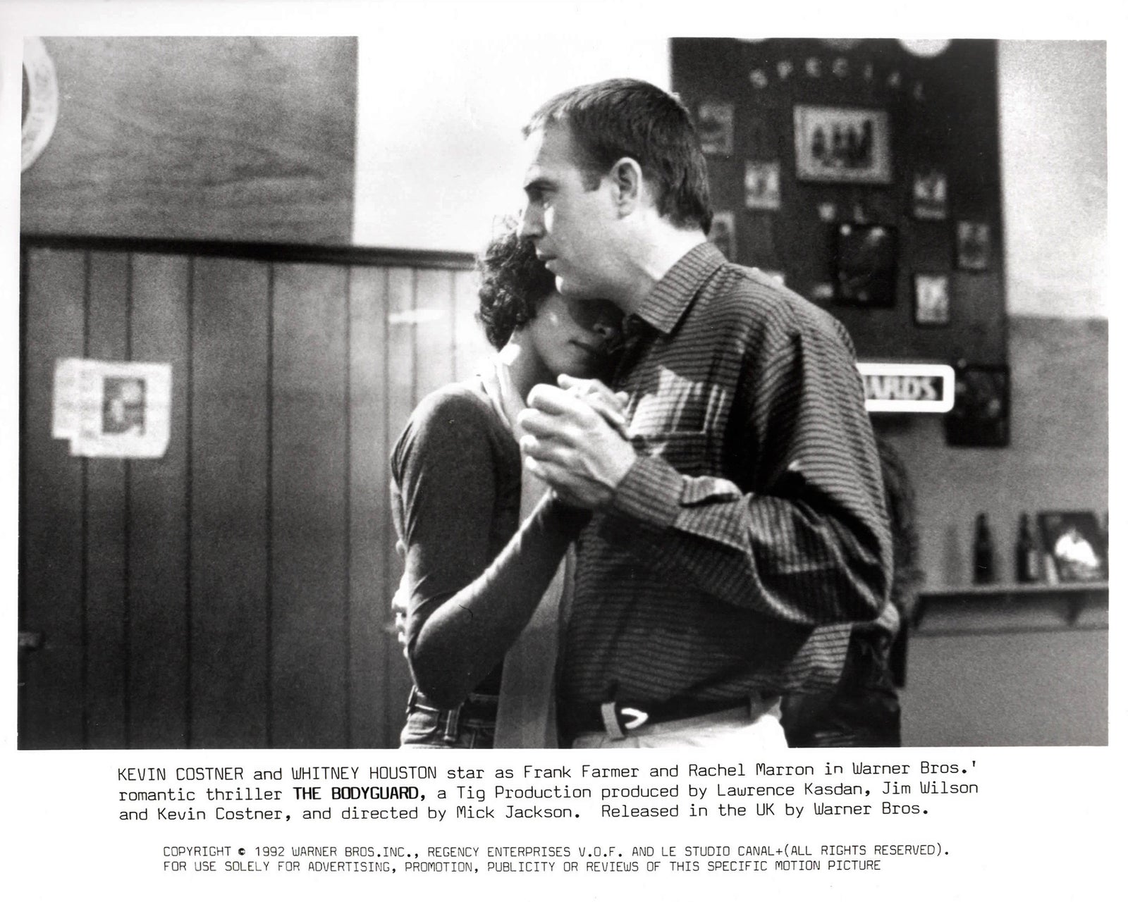 The Bodyguard 1992 Publicity Film Movie Press Still Framed